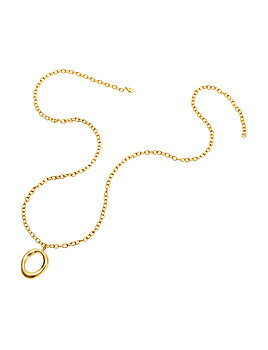 Halo chain necklace gold