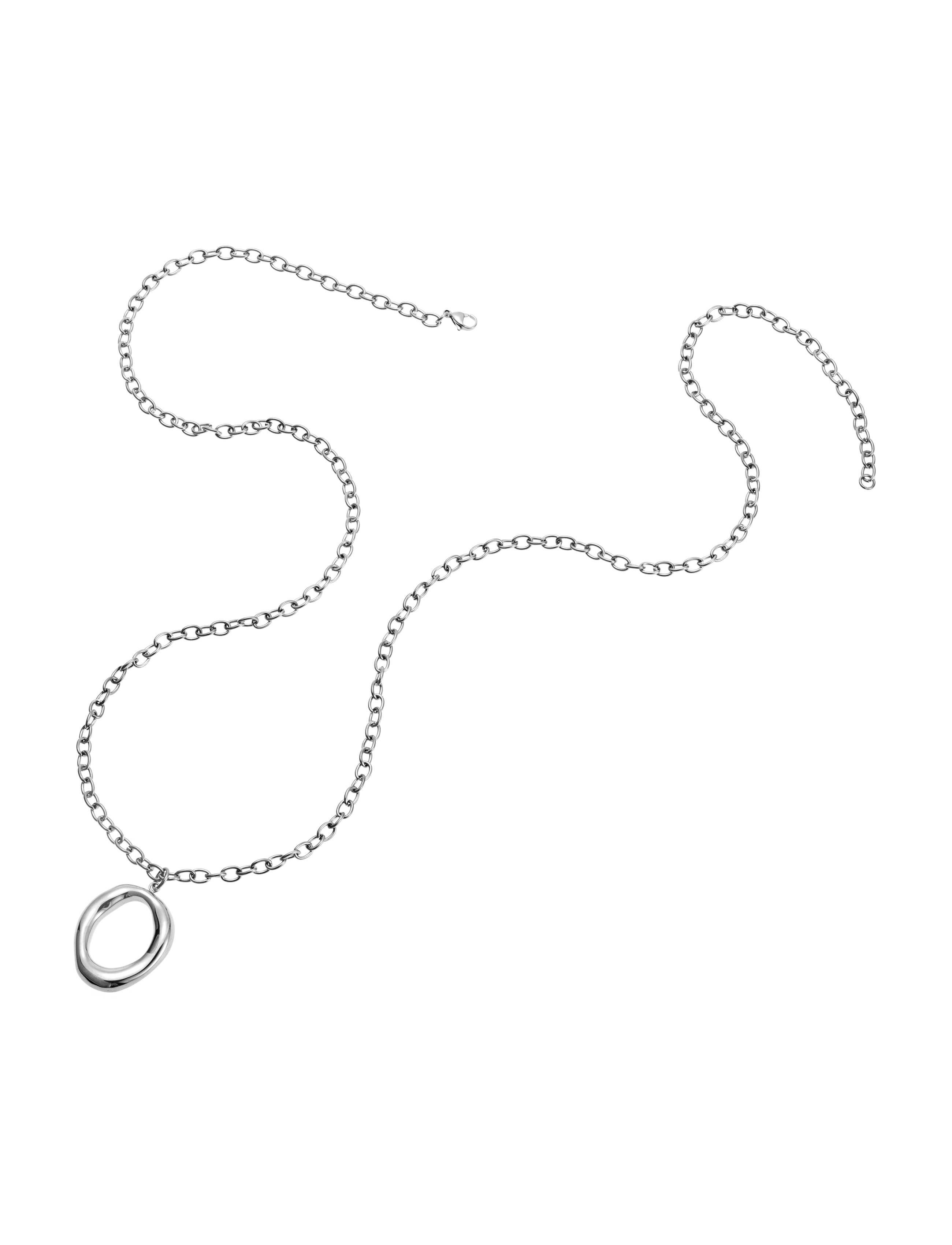 Halo chain necklace steel - 2