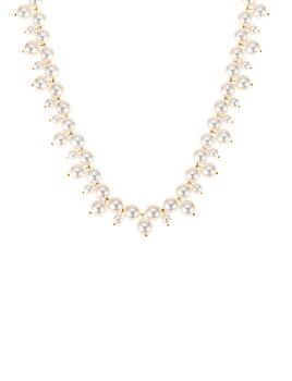 Cloud pearl necklace gold
