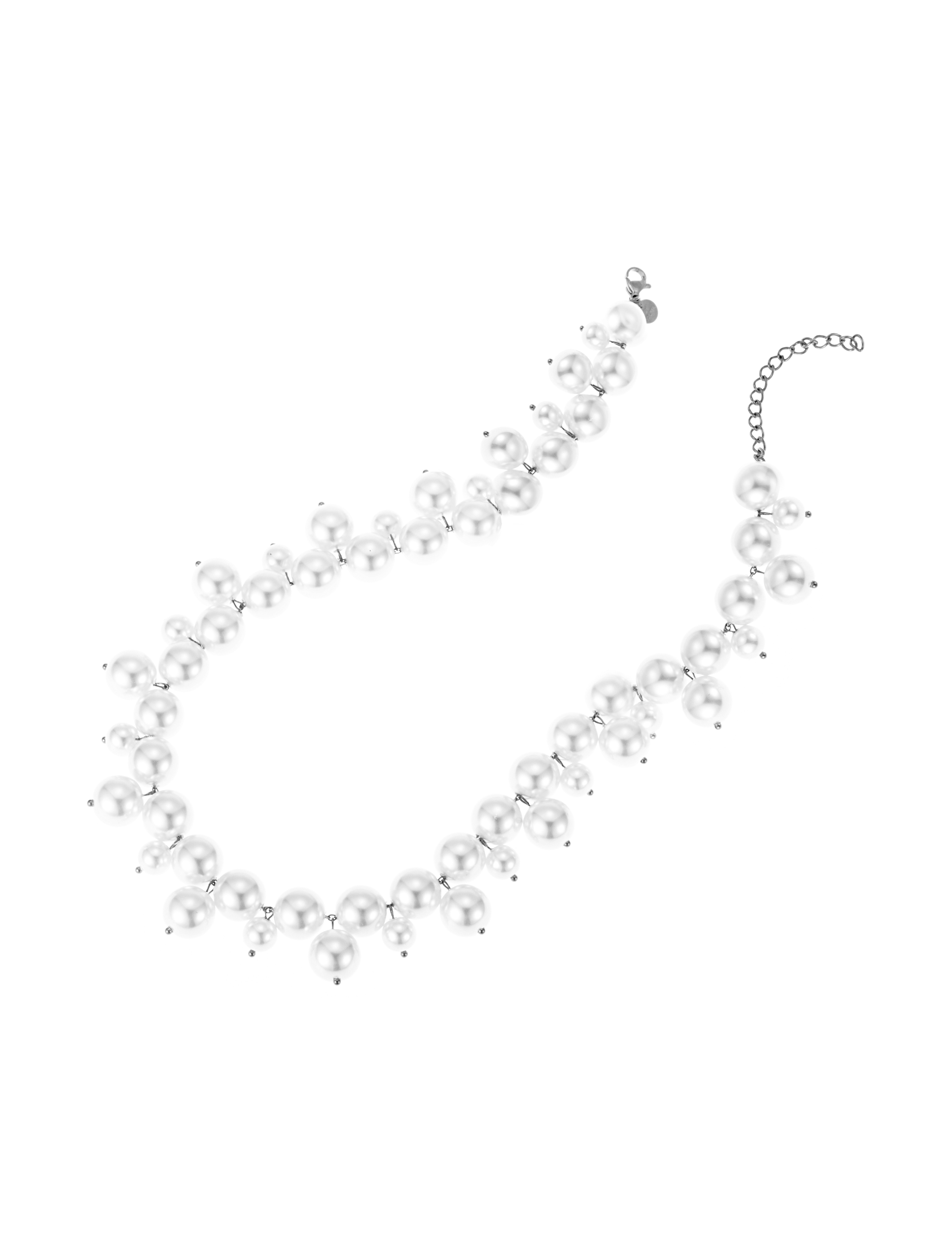 Cloud pearl necklace gold - 2