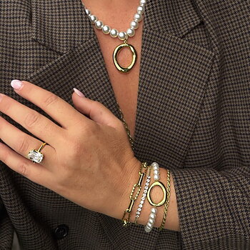 Halo pearl bracelet