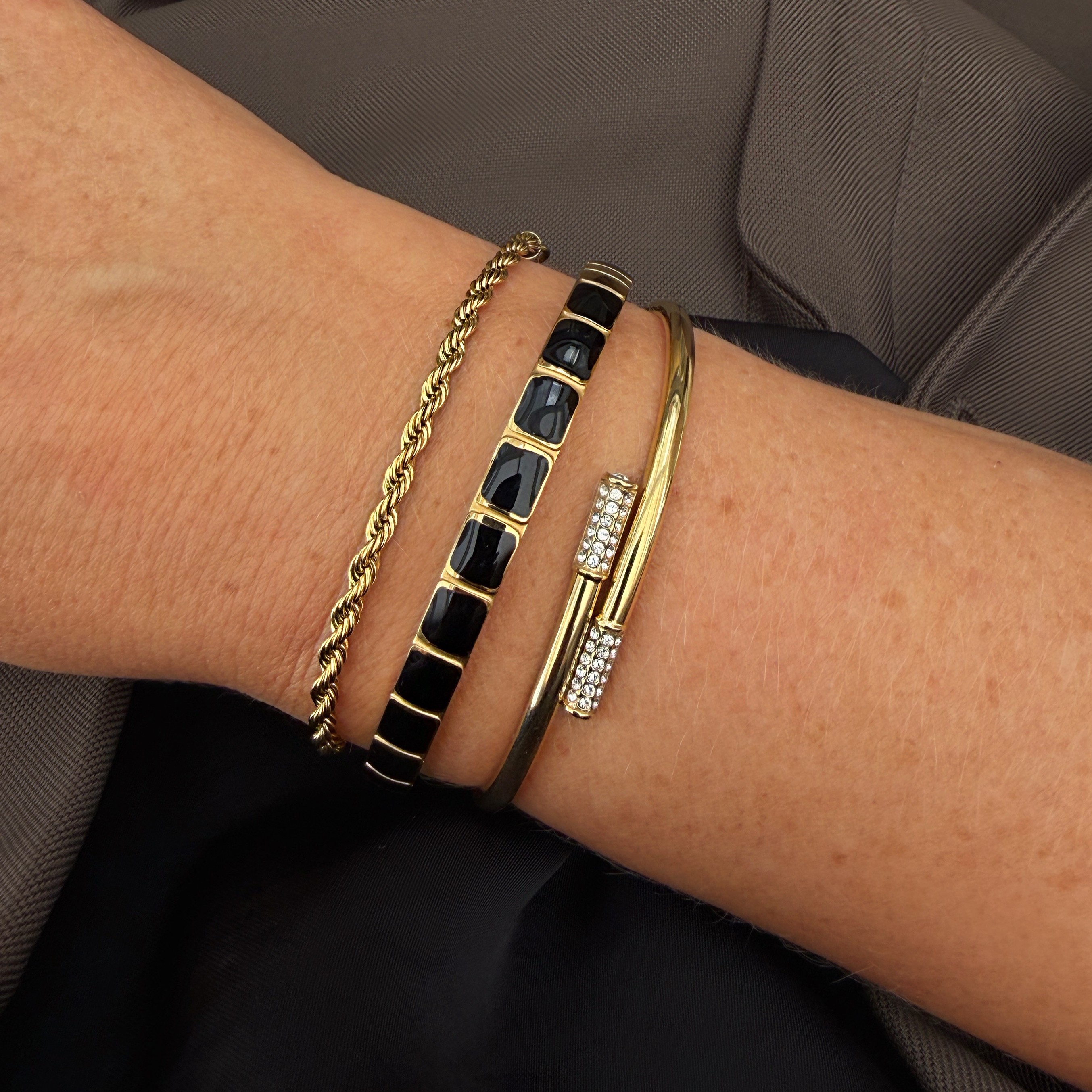 Avenue bangle black gold - 2