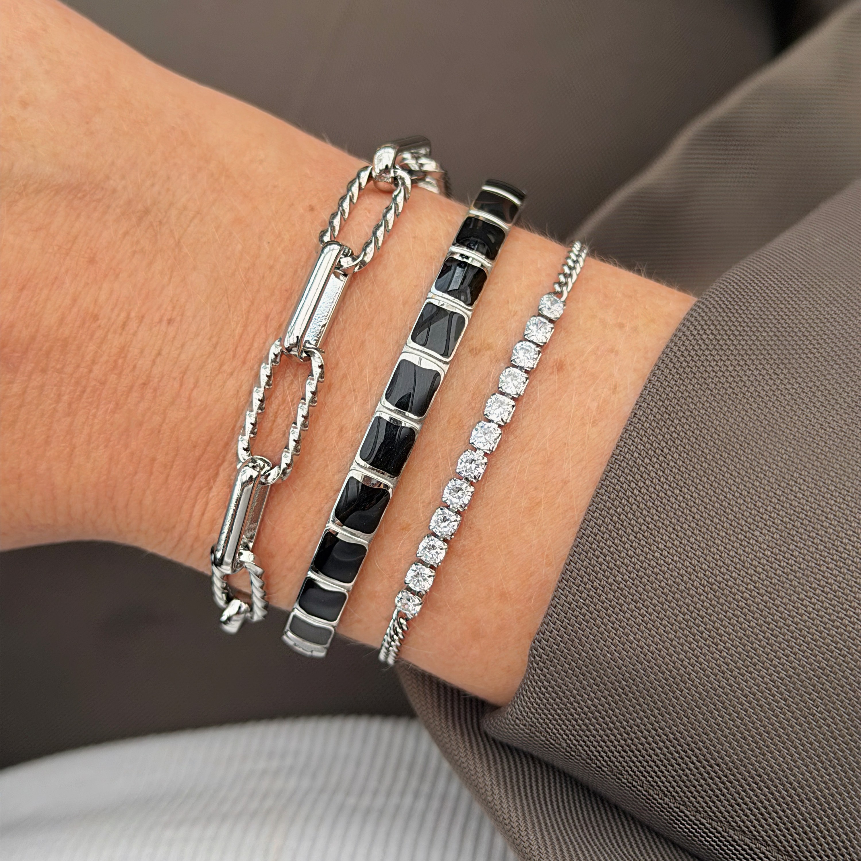 Avenue bangle black steel - 3