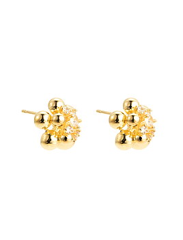 Cluster earring gold