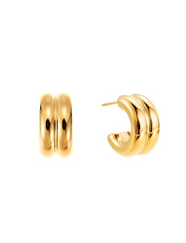 Small double  hoop gold