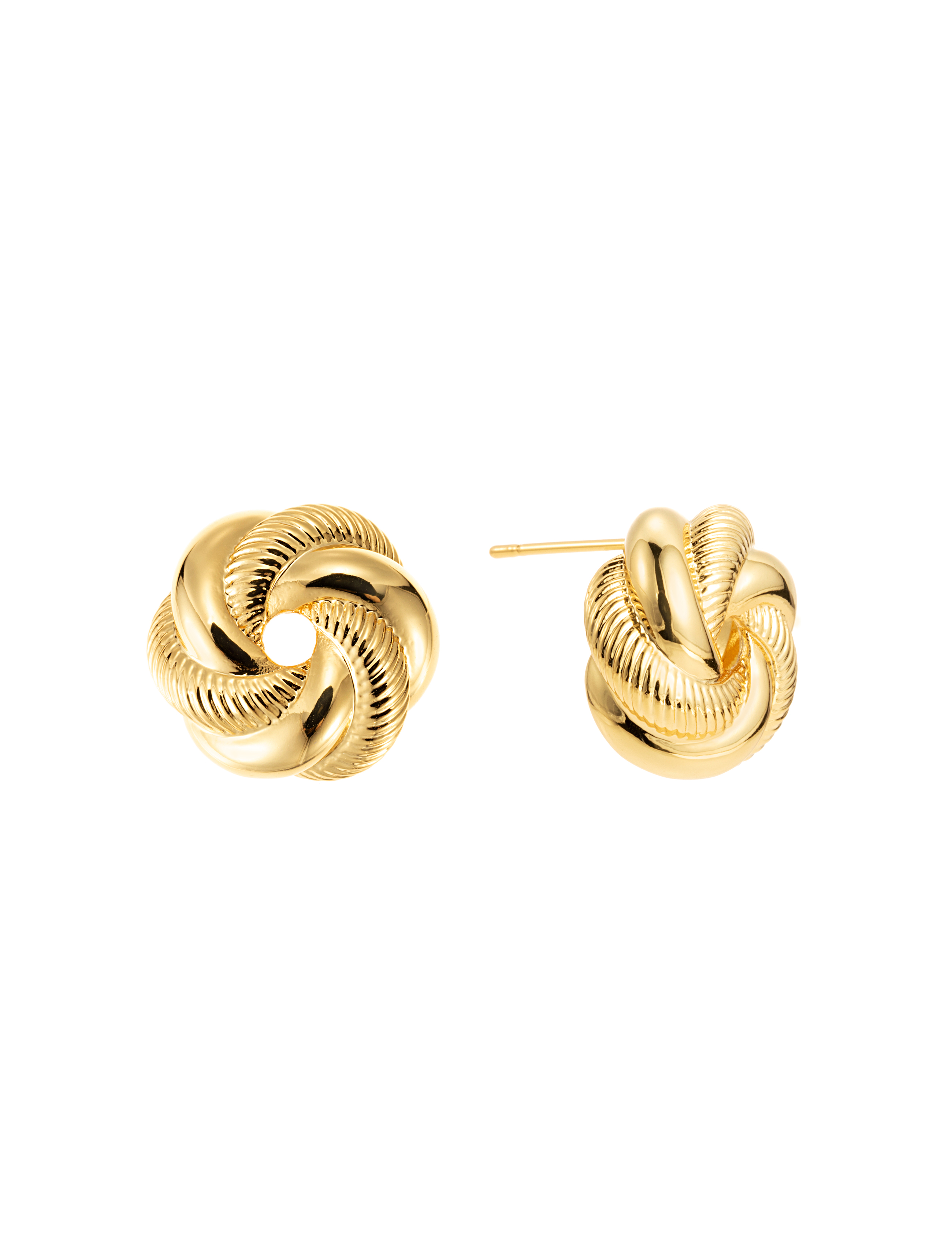 Embrace earring gold