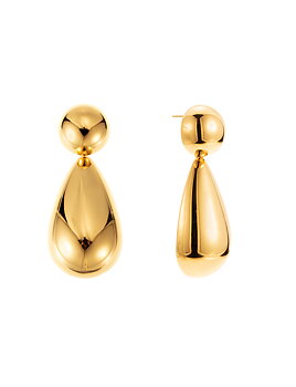 Pebble earring gold