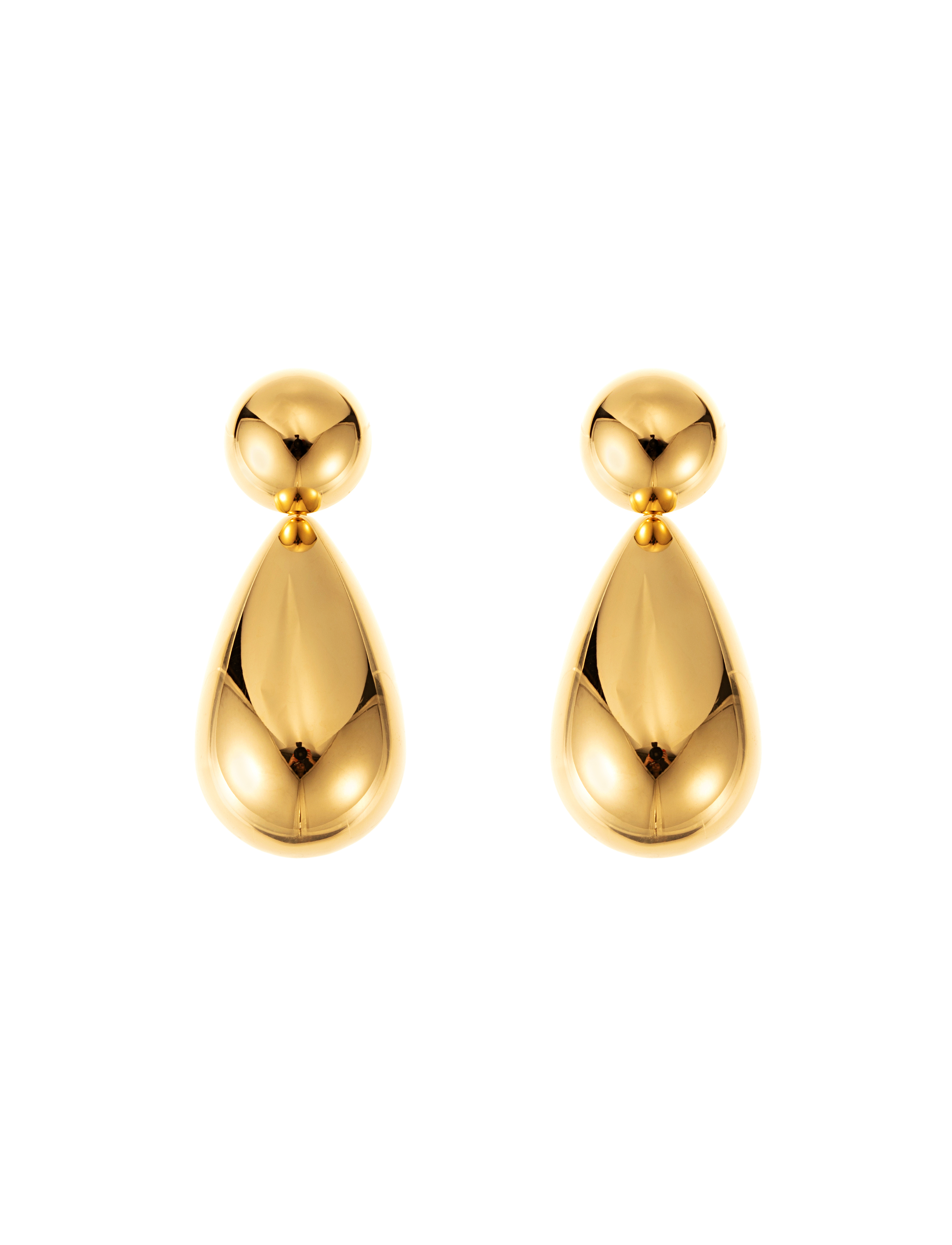 Pebble earring gold - 2