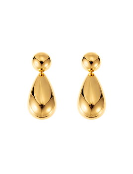 Pebble earring gold