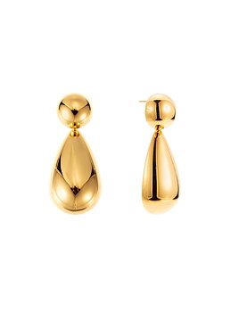 Pebble earring gold