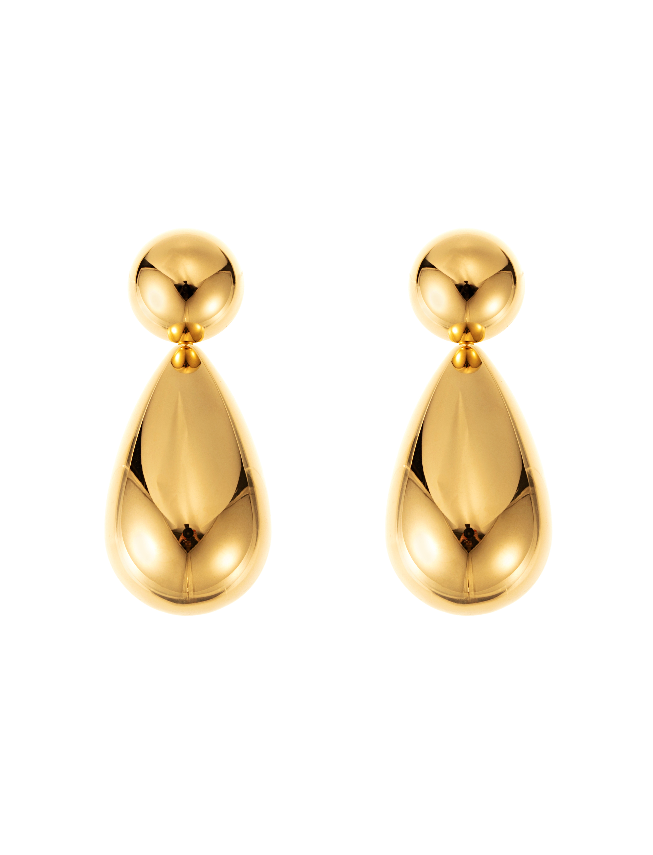 Pebble earring gold - 3