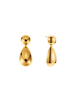 Pebble mini earring gold