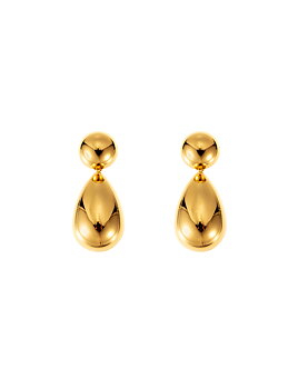 Pebble mini earring gold
