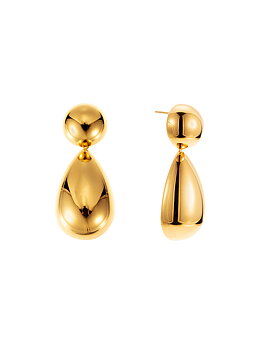 Pebble mini earring gold