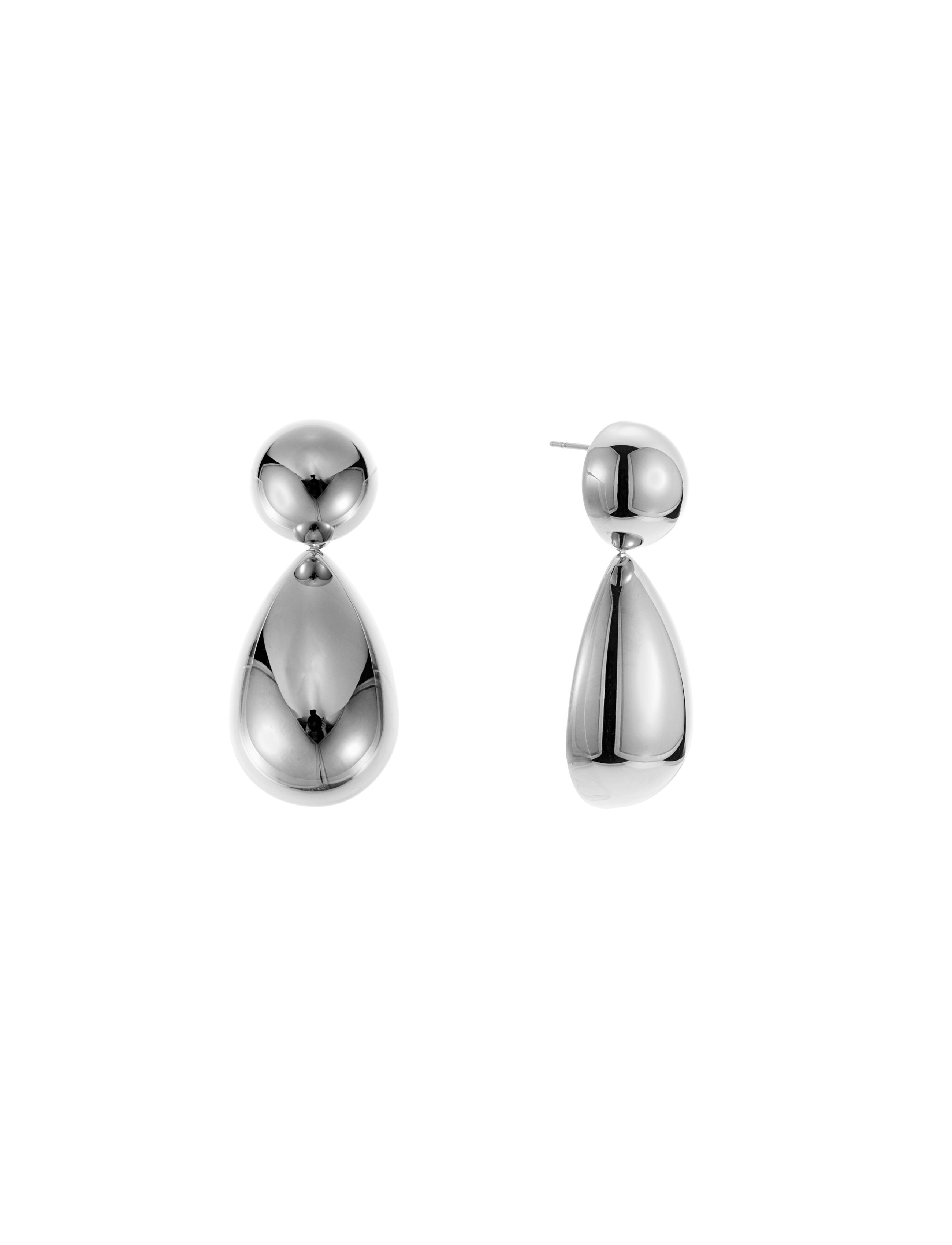 Pebble mini earring steel