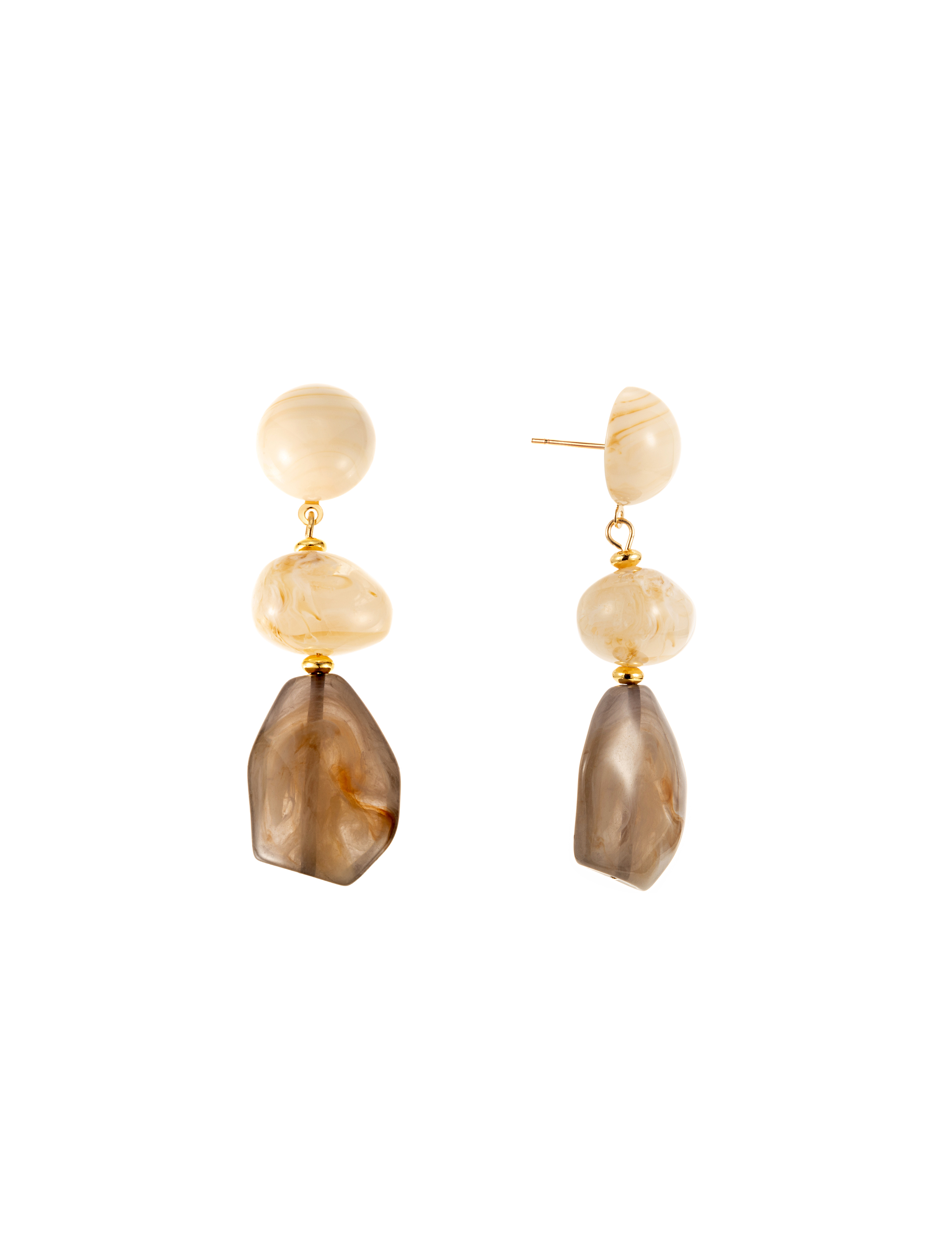 Marble resin drop earring