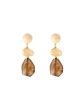 Marble resin drop earring