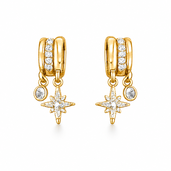 Tripple earring gold