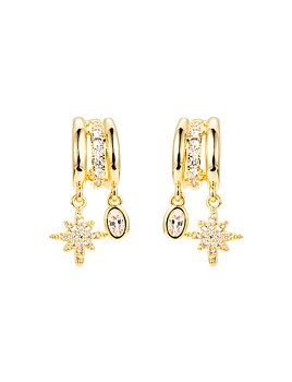 Tripple earring gold