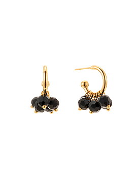 Palma mini hoop black gold