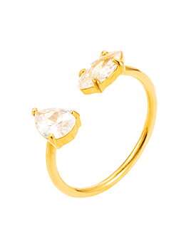 Teardrop small ring gold