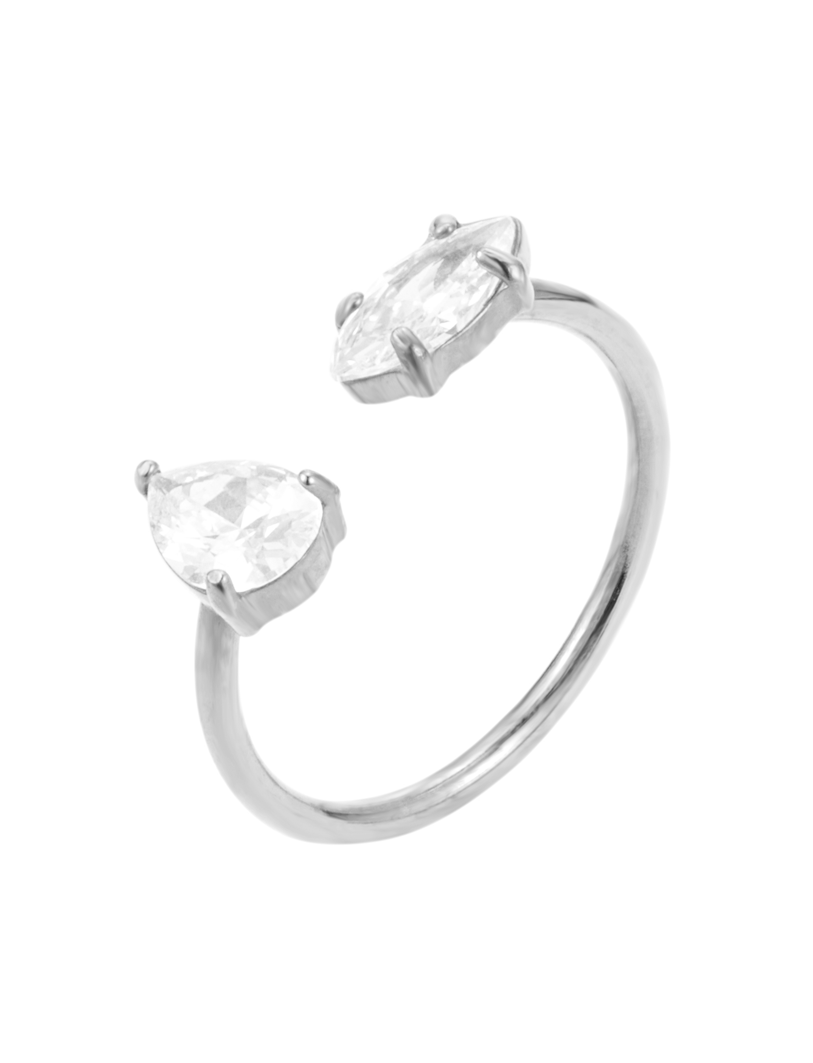 Teardrop small ring steel