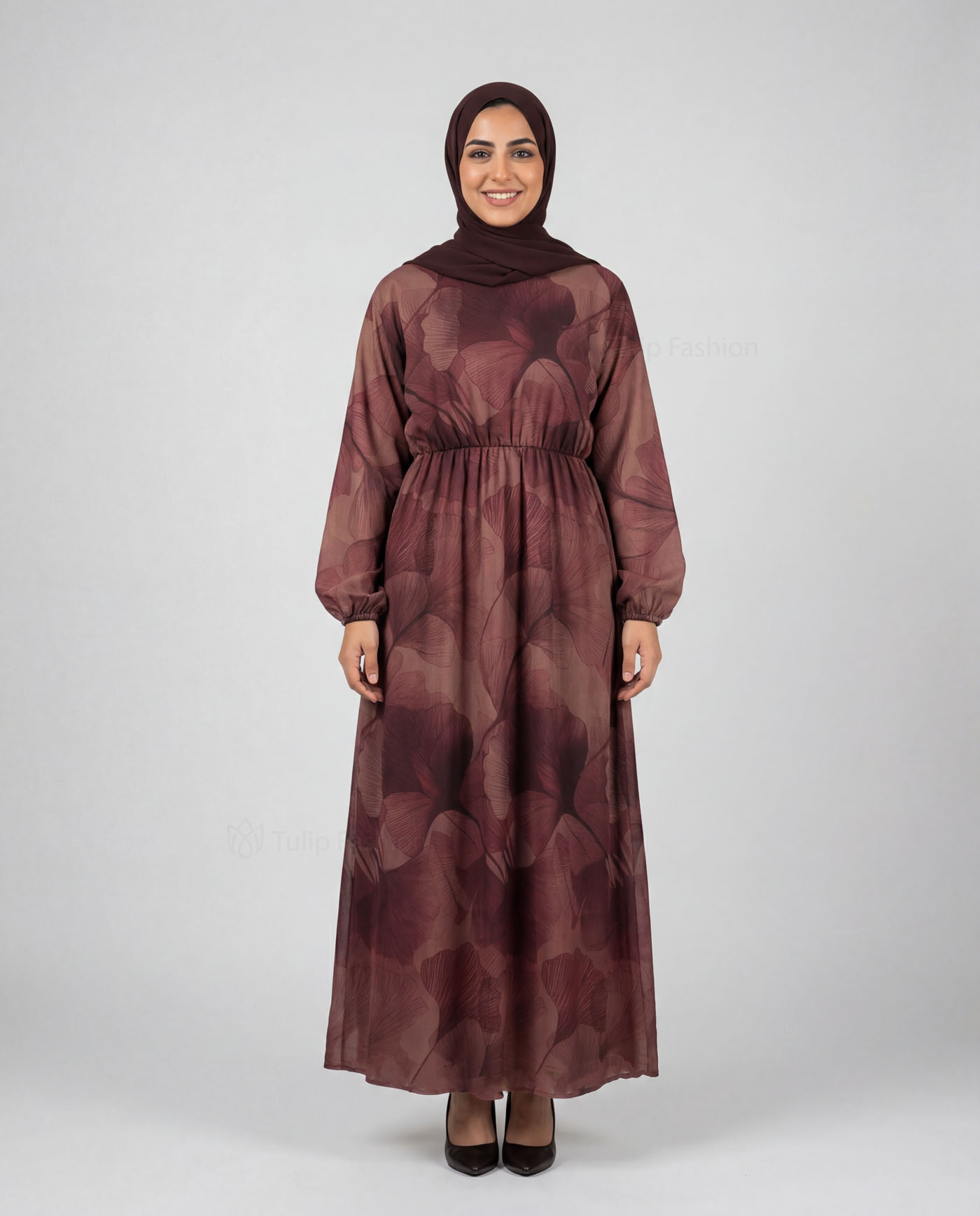 Maxi Dress in Linen fabric - Purple