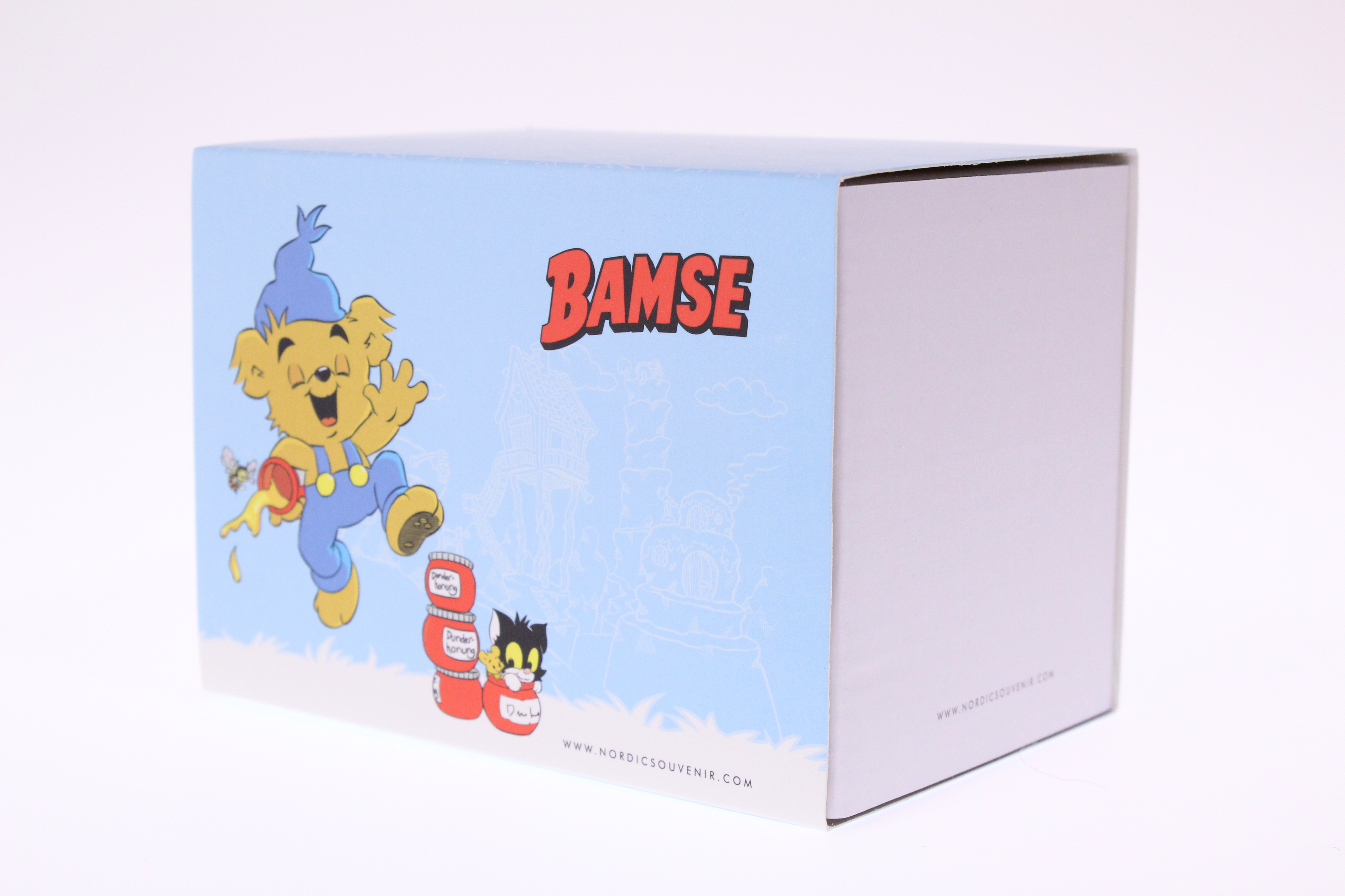 Porslinsmugg,  Bamse med dunderhonung, blå, 26 cl - 3