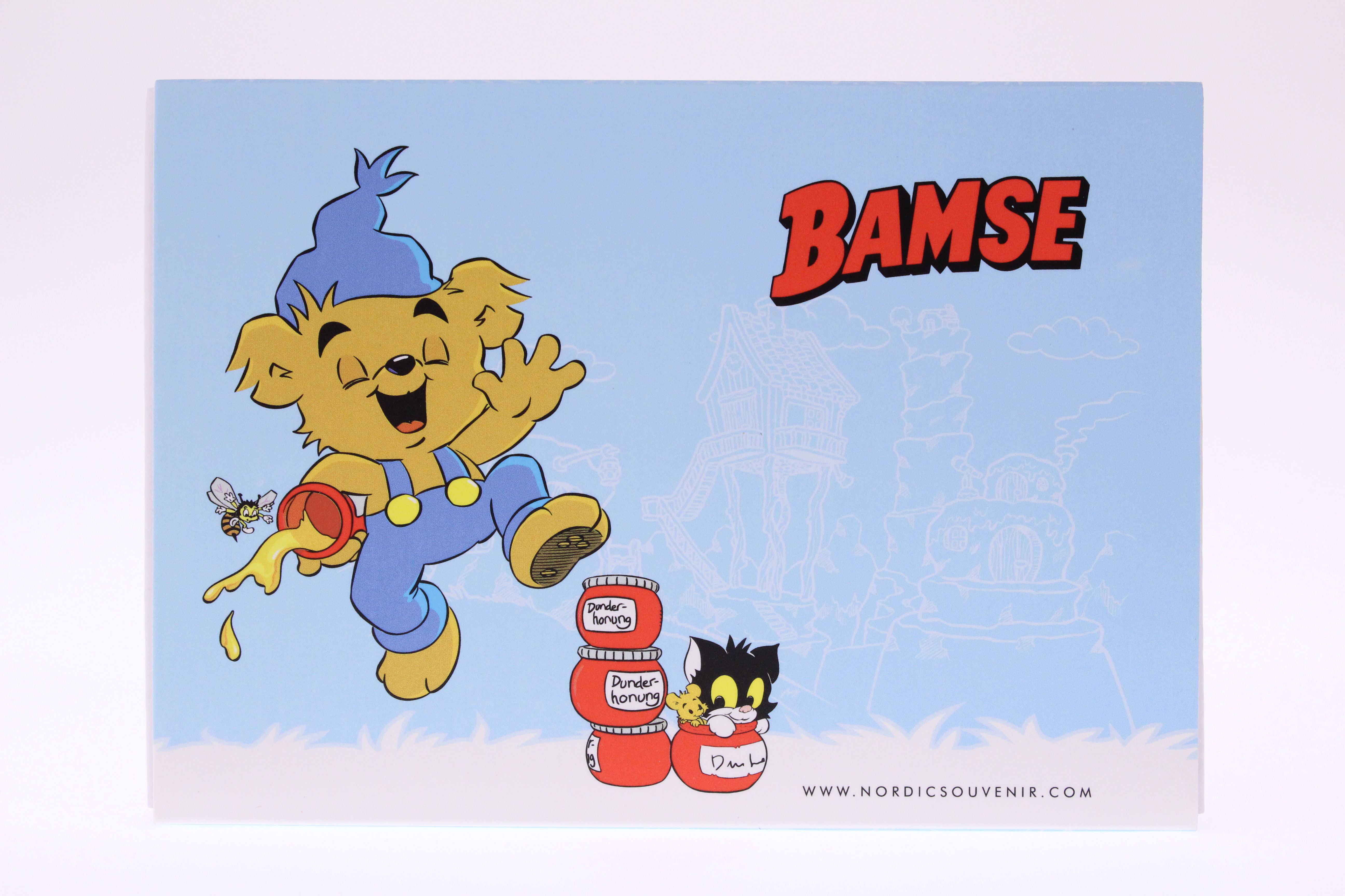 Porslinsmugg,  Bamse med dunderhonung, blå, 26 cl - 4