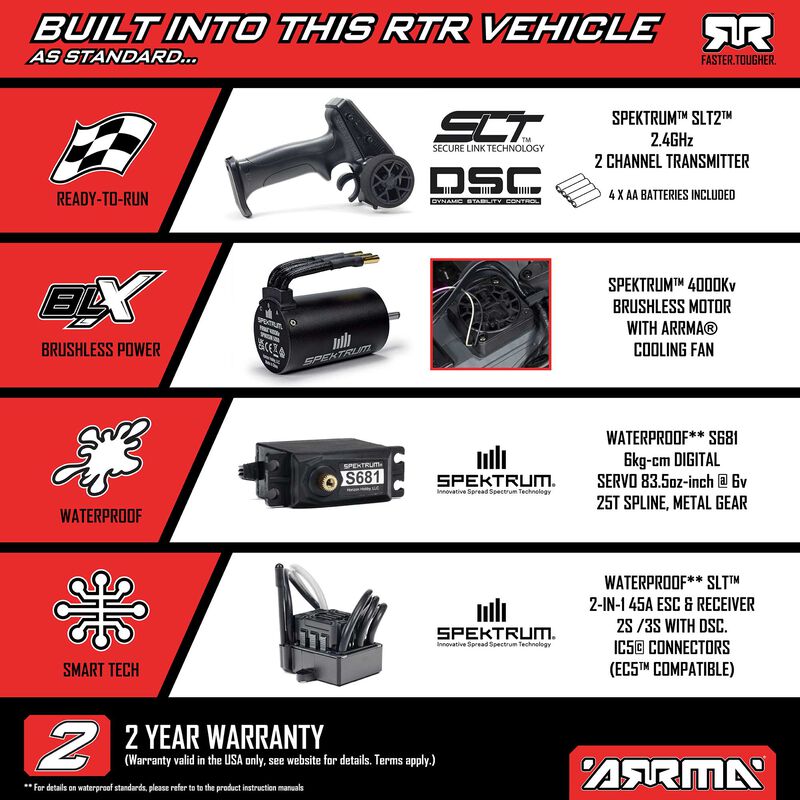 ARRMA 1/10 GORGON 223S RED - 35