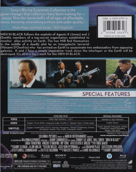 Men In Black - MIB (ej svensk text) (Blu-ray) (Begagnad) - 2