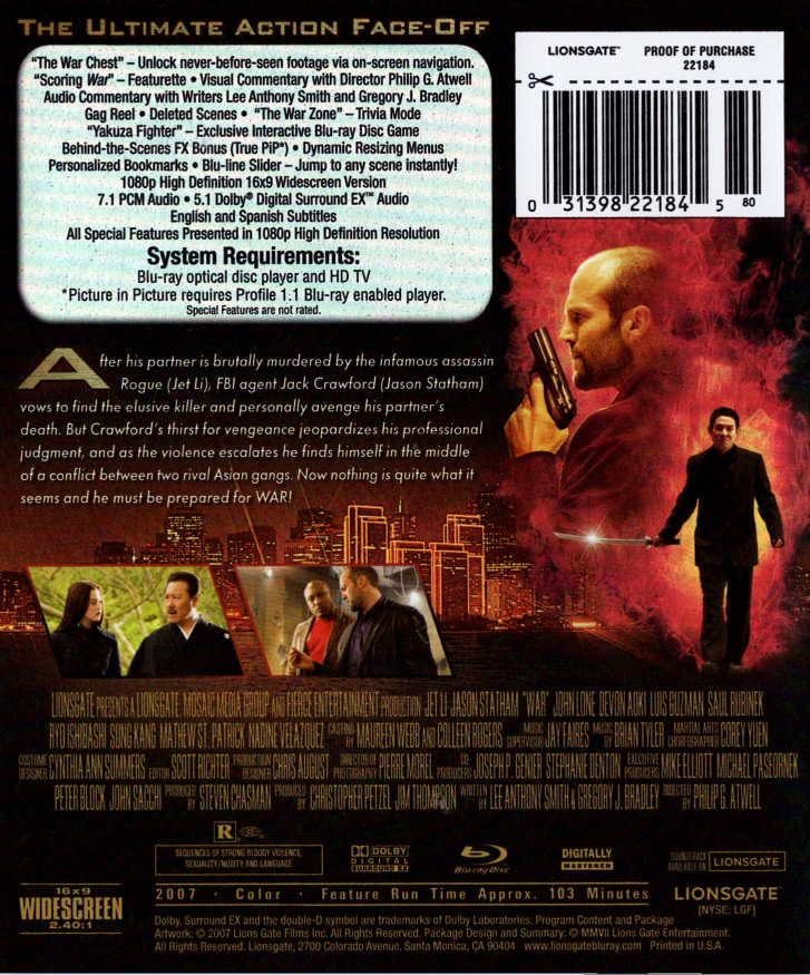 War (ej svensk text) (Blu-ray) (Begagnad) - 2