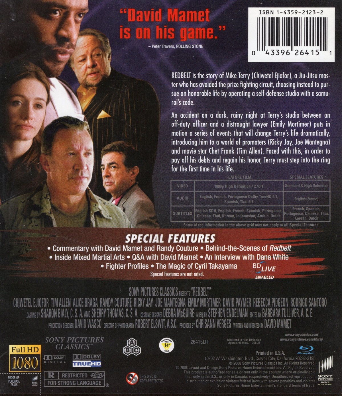 Redbelt (ej svensk text) (Blu-ray) (Begagnad) - 2