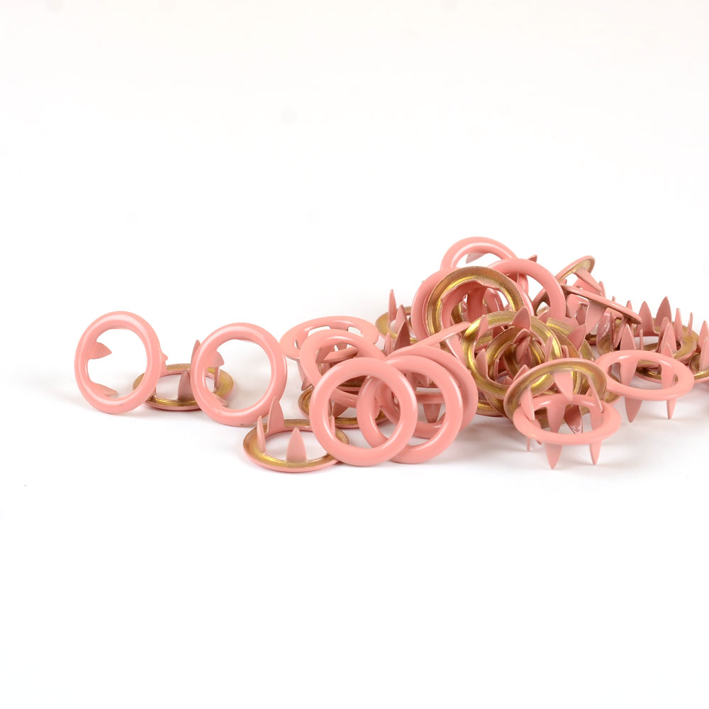 METAL PRONG SNAPS - PINK/CORAL