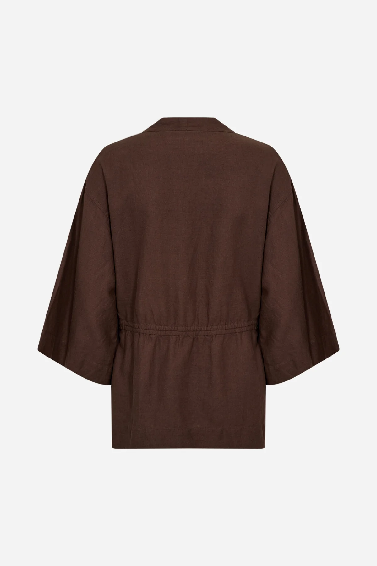 WA-CORINNA 25 brun blus med knyt i midjan - 4