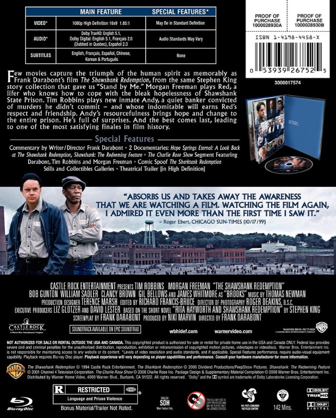 The Shawshank Redemption (Digibook) (ej svensk text) (Blu-ray) (Begagnad) - 2