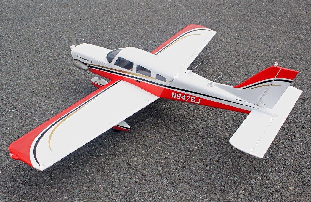 Seagull Piper Cherokee 153cm 10-15cc Röd ARF - 4