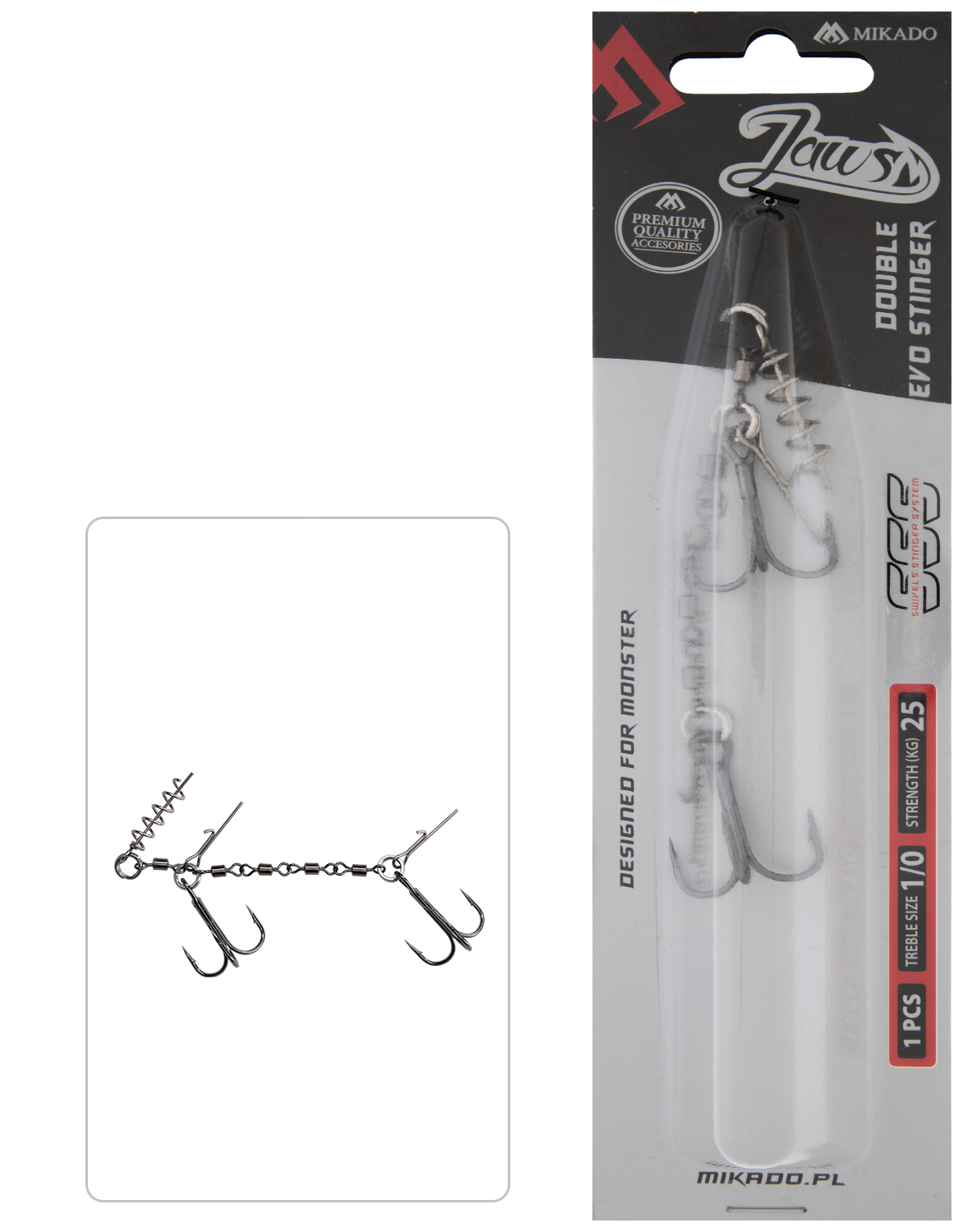 Shallow tackle with hooks from Mikado. Really strong and sharp hooks. Top quality