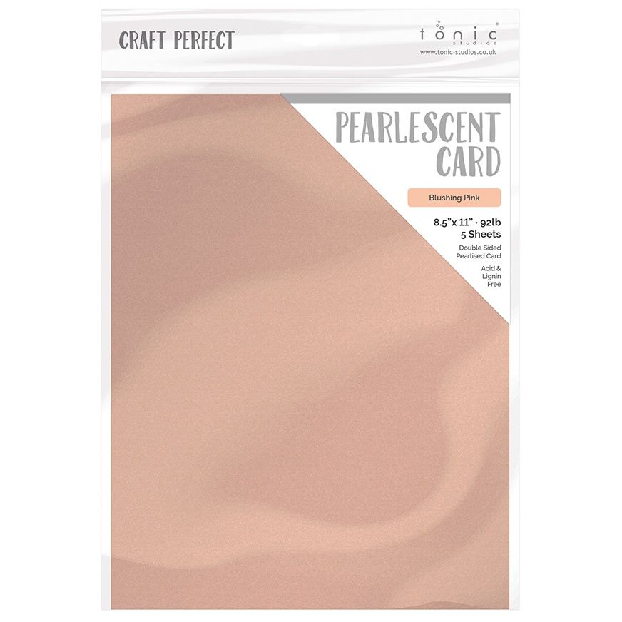 Tonic Studio -Pearlescent Card - Blushing Pink