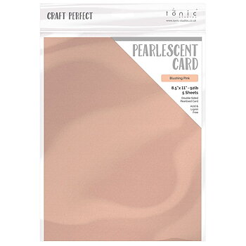 Tonic Studio -Pearlescent Card - Blushing Pink
