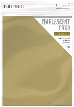 Tonic Studio -Pearlescent Card - Majestic Gold