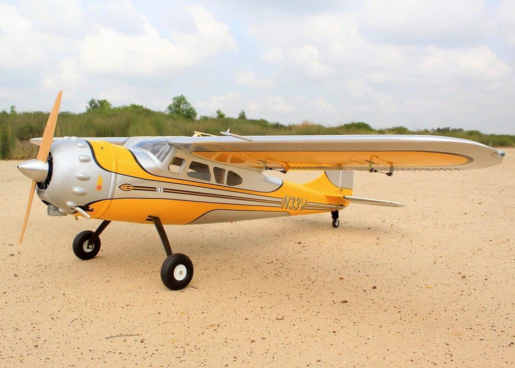 Seagull Cessna 195 229cm 35-50cc Gas ARF Gul/Silver - 2