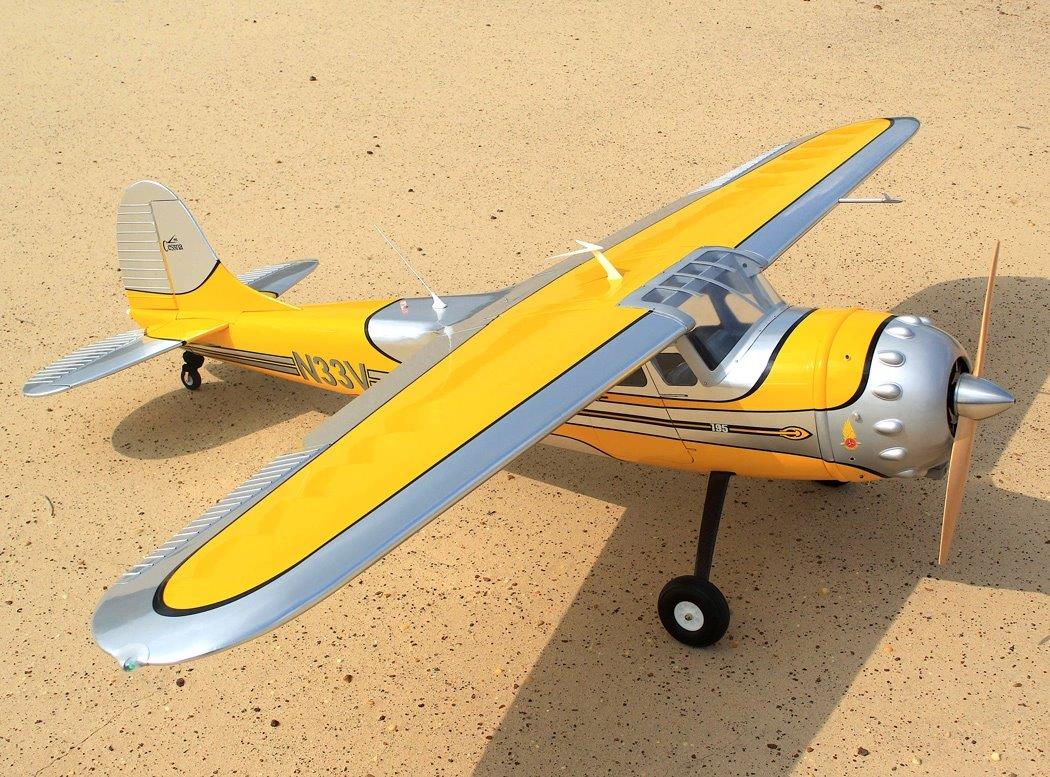 Seagull Cessna 195 229cm 35-50cc Gas ARF Gul/Silver