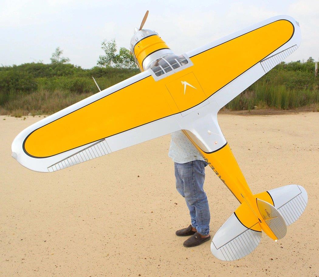 Seagull Cessna 195 229cm 35-50cc Gas ARF Gul/Silver - 5