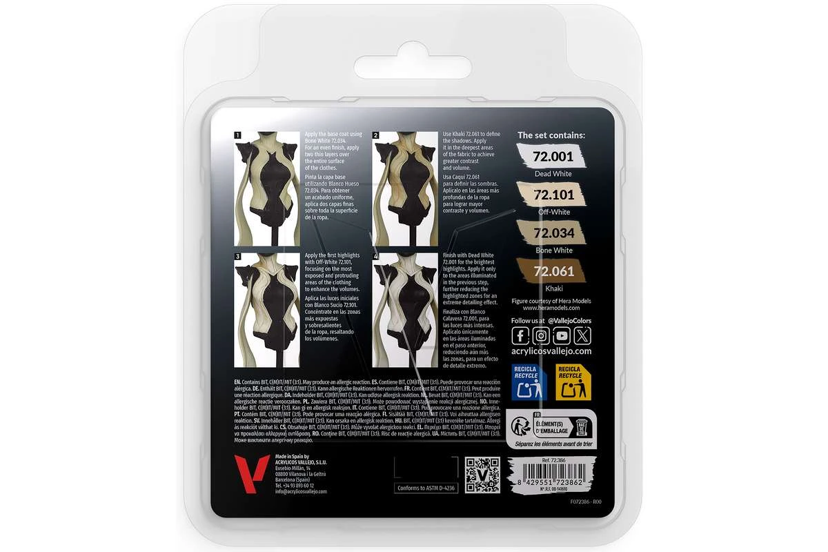 Game Color, white set 4x18ml - 3