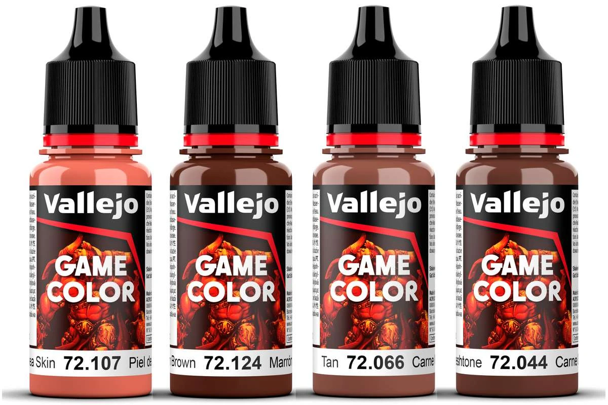 Game Color, mörka hudtoner färgset 4x18ml