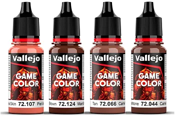 Game Color, Dark Skin Tones Set 4x18ml