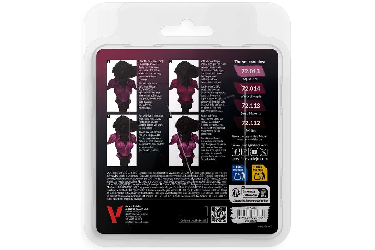 Game Color, magenta färgset 4x18ml - 3