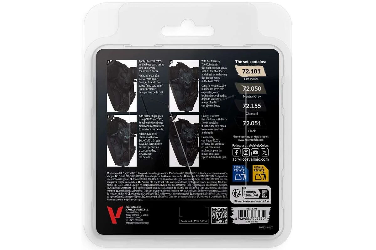 Game Color, svart färgset 4x18ml - 3