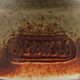 Francesca Mascitti-Lindh (Arabia 1960s) Rustic Spice Jar "Paprikaa" (Bell Pepper) 6 cm (1)